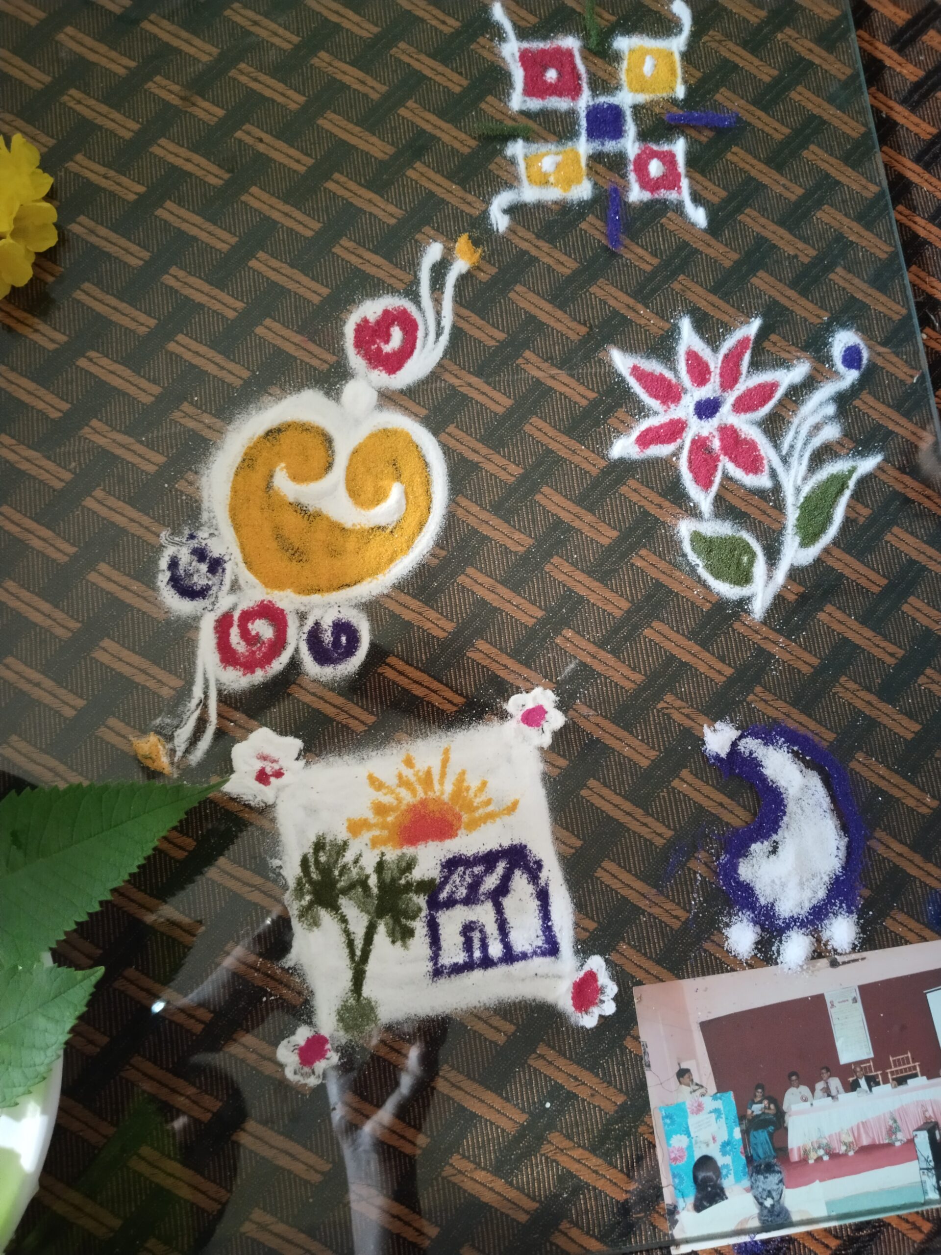 department teach the students many types of rangoli 2022
